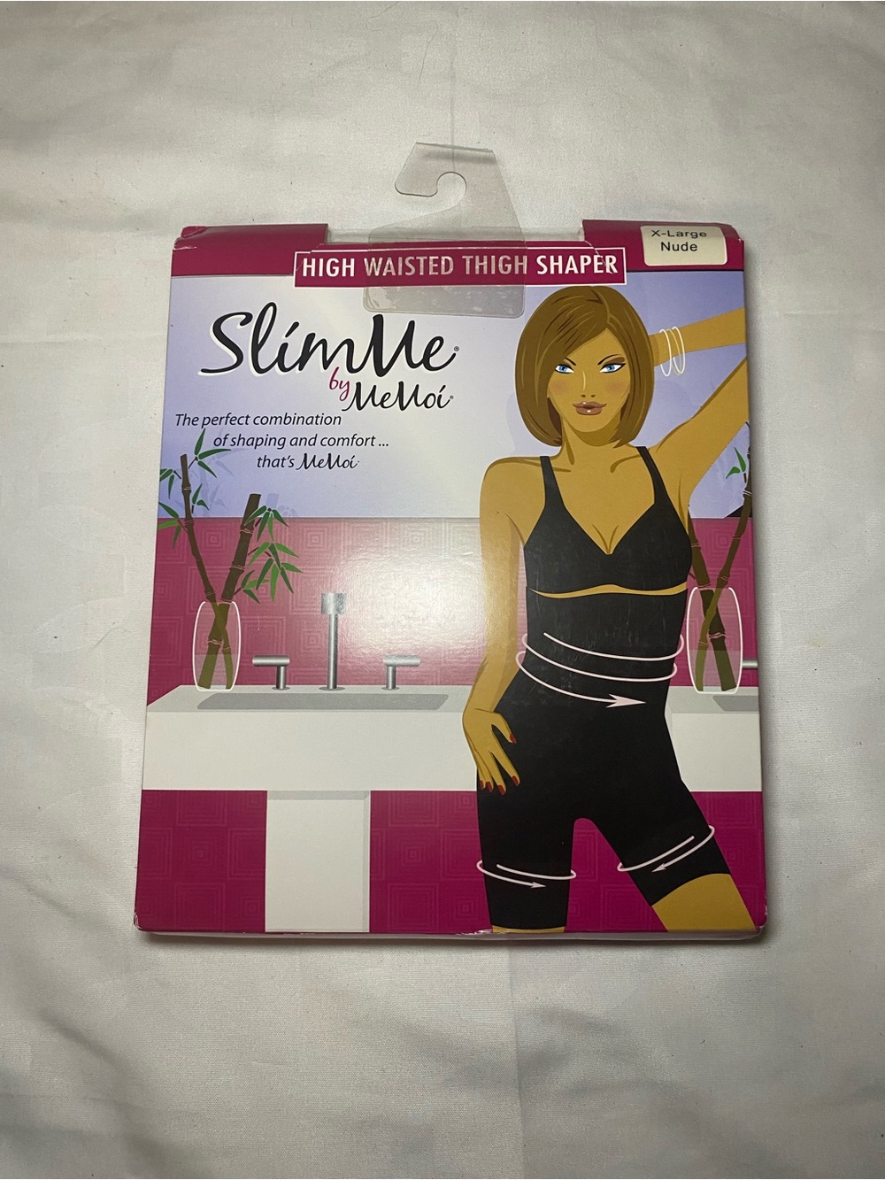 SlimMe by MeMoi High-Waisted Thigh Shaper – Black with Nude Accents